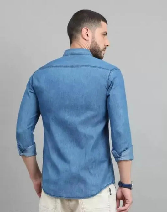 Men's denim shirt light blue