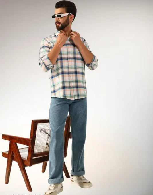 Trendy Multicolor Checkered Casual Shirt for Men